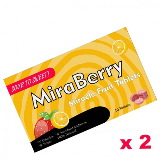 2 tablettes Baie du miracle - miraculine - Miracle Fruit